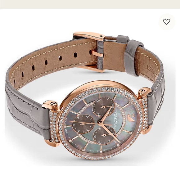 NIB Swarovski Passage Chrono gray band, rose gold watch - Picture 2 of 9